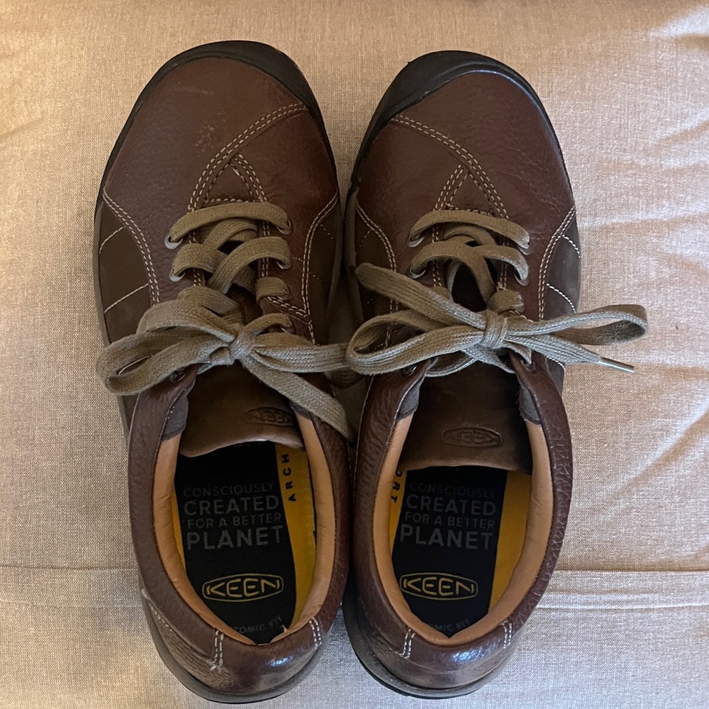 KEEN Men's Brown Leather Sneakers